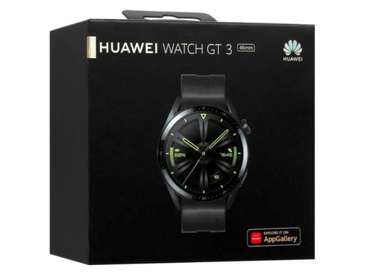 Смарт часы HUAWEI WATCH GT 3 BLACK FLUOROELASTOMER STRAP (JUPITER-B29S)